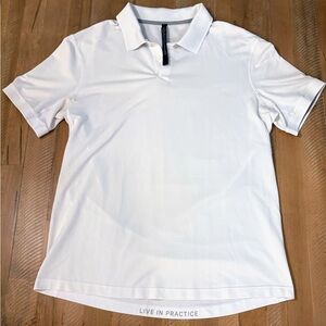 Lululemon Athletica White Polo Shirt